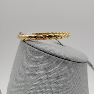 Monet 70s/80s Goldtone Twisted Rope‎ Bangle Bracelet
